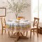 Threadmade Home Capri Lemon Double Border Tablecloth, Multicolor - 70"W x 70"L Round